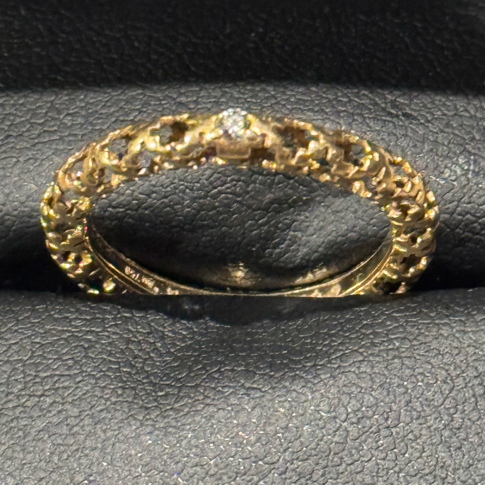 18k Gucci Diamantissima Light Diamond Ring Golden Elegant Gold Women's Ring